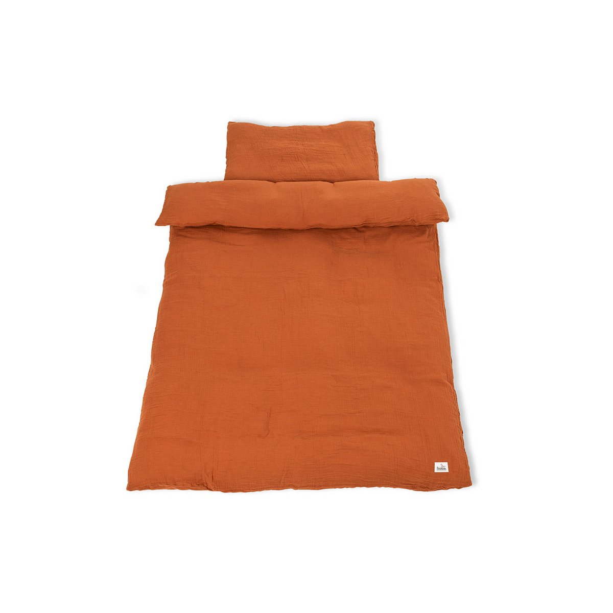 Musselin Bettbezug Set für Kinderbetten rot 2-tlg