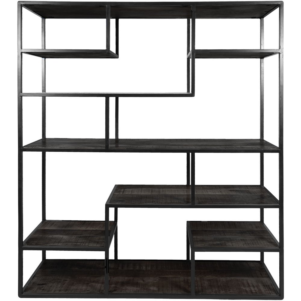 Shelf cabinet Huub black 210 x 145 cm